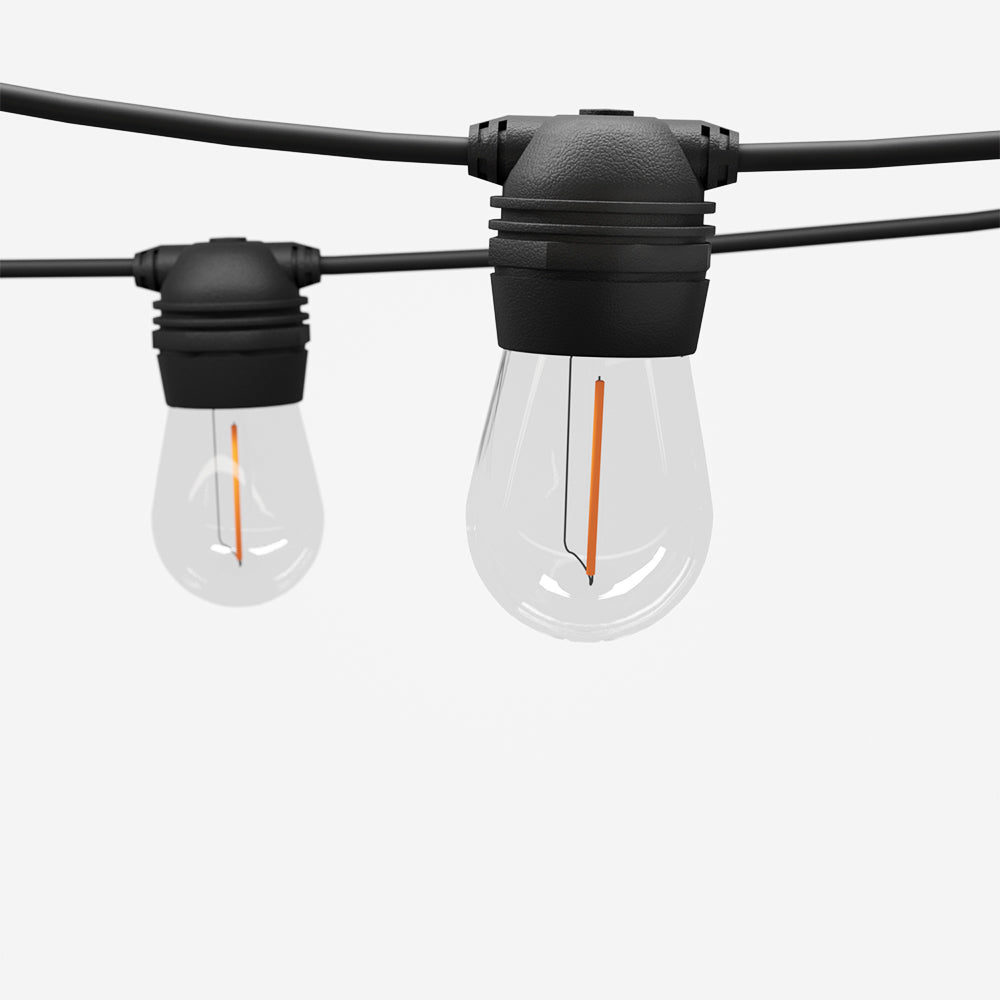23m Solar Festoon Lights Outdoor LED String Light Christmas Party Decorations - NuSea